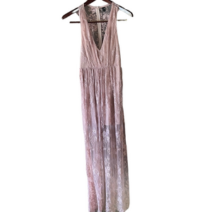 Windsor Blush Lace Backless Dress